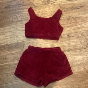 Fuzzy two piece Pajama set
